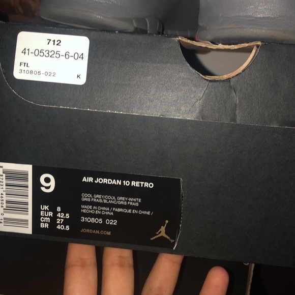 Air Jordan cool grey 10s - Picture 7 of 11